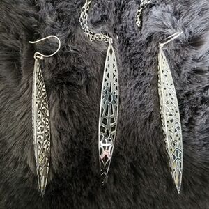 Silpada Stiletto Earrings And Necklace